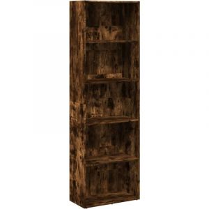 VidaXL Bibliothèque chêne fumé 60x30x189 cm bois d'ingénierie, étagère, étagère à livres, support de livre, armoire de rangement, étagère de rangement