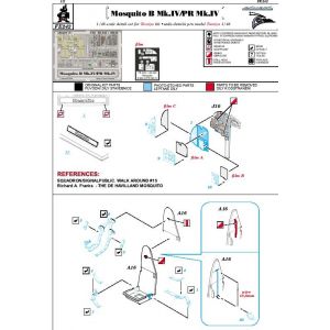 Eduard Accessories fe242 Modélisme Accessoires Mosquito B. MK.iv/pr MK. IV pour Tamiya Kit