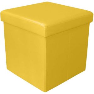 Image de No Name Pouf coffre pliable Oxford jaune Jaune