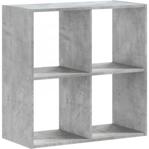 VidaXL Bibliothèque gris béton 68,5x32x68,5 cm bois d'ingénierie, étagère, étagère à livres, support de livre, armoire de rangement