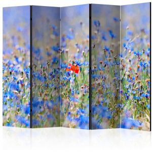 Artgeist Paravent 5 Volets "A Sky Colored Meadow Cornflowers" 172x225cm