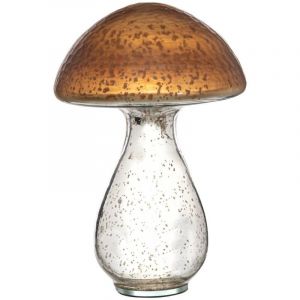 Atmosphera Cr&eacute;ateur d'int&eacute;rieur - Statuette D&eacute;co en Verre Champignon 25cm Or