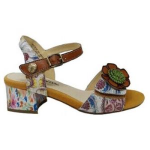 Laura Vita Chaussure Femme - Sandale nu pieds - Multicolore - Réglage à scratch