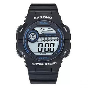 Tekday Montre homme - 656229 Bracelet R&eacute;sine Noir