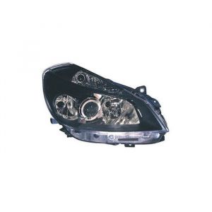 Phare avant droit fond noir H7/H7/H1 Renault Clio 3 phase 1 2005-2009