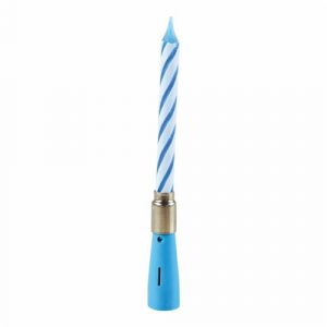 Homea Bougie Anniversaire Musicale H12,5 cm Bleu