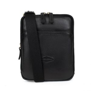 Hexagona Sacoche Cuir STUART Noir Bree