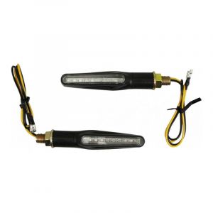 Clignotant a led sequentiel moto avoc sagae base abs transparent-noir (l 87mm - h 19mm - l 25mm) (homologue ce) (paire)