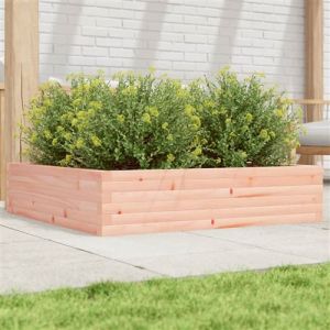 VidaXL Jardini&egrave;re 100x100x23 cm bois massif de douglas, jardini&egrave;re d'ext&eacute;rieur, bac &agrave; fleurs, bo&icirc;te &agrave; plantes, jardini&egrave;re de terrasse