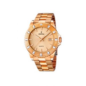 Festina F16787/2 - Montre Femme - Quartz Analogique - Bracelet Acier Inoxydable Or et Rose