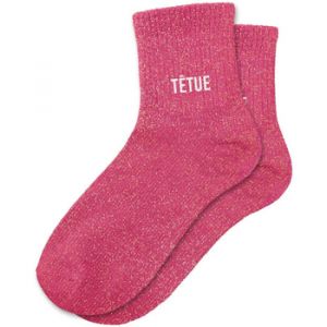Sud trading Chaussettes Une paire de chaussettes paillettes T&ecirc;tue - Couleur 36 / 41 - Taille Rouge