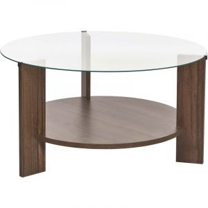 Asir Group Llc - Table basse ronde en verre Clara