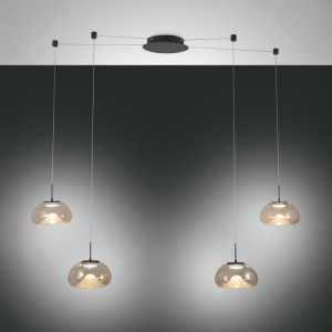 FABAS LUCE Brena Suspension LED à 4 sources lumineuses, ronde, 3755-49-365,