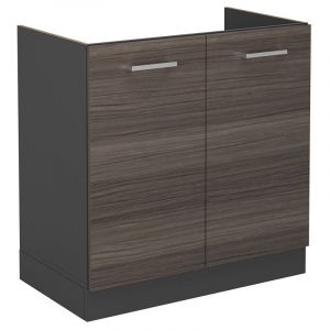 Vicco - Meuble bas sous-évier R-Line, Gris noble, 80cm sans pt