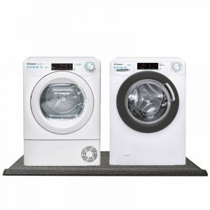 Candy Pack Lave-linge Frontal 13kg 1400trs/min + Sèche-Linge Pompe à Chaleur 11kg + Tapis Anti-Vibration 66 Blanc