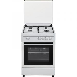 Vitrokitchen CB60BB Cuisinière à Gaz Butane 4 Zones + Four Blanc