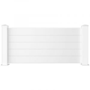 Casanoov - Cl&ocirc;ture aluminium pleine niesen 190x90cm Blanc