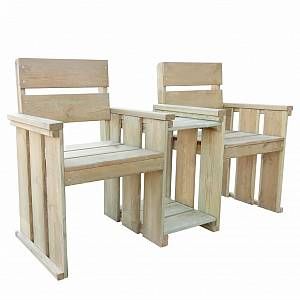 Image de VidaXL Banc causeuse de jardin 150 x 55 89 cm Bois pin imprégné