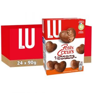 Lu Petits Coeurs Choco Croc 90g - Lot de 24