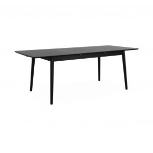 Table à manger extensible rectangulaire Lina. 6 à 8 places. 160 à 210cm - Noir