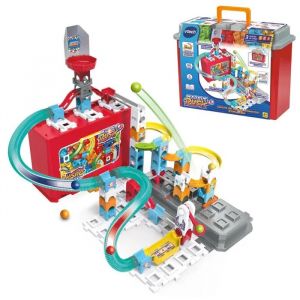 Vtech Bo&icirc;te de rangement circuit de billes - Valise de transport - 70 pi&egrave;ces - 5 billes color&eacute;es