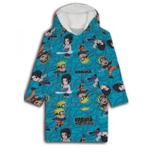 Naruto Shippuden - Plaid Polaire Enfant, Couverture à manches et capuche 7 à 14 ans