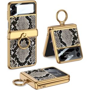 Coque téléphone avec film de protection en verre trempé pour Samsung Galaxy Z Flip 3