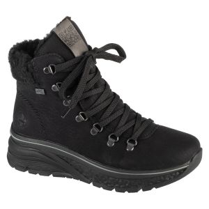 Image de Rieker TEX 48034 Bottes d'hiver pour femme avec semelle amovible et imperm&eacute;able, Noir, 38 EU