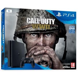 Sony PS4 Slim 1 To + Call of Duty : World War II + Qui-es-tu ?
