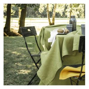 Image de Alexandre Turpault Nappe en lin vert platane 170x250