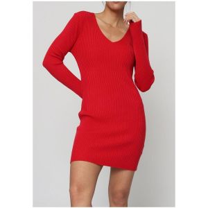Kebello Robe Robe Col V Rouge F