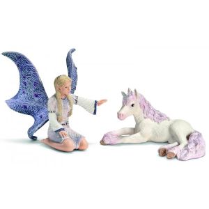 Image de Schleich Figurine Elfes: Lindariel avec bébé licorne