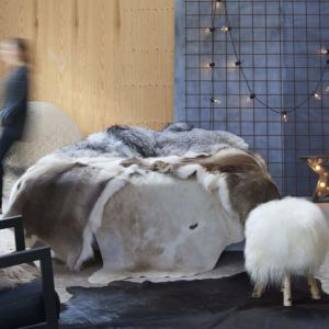 VidaXL Tapis En Peau De Vache Véritable Marron Et Blanc 180x220 Cm