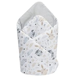 Medi Partners Oreiller 100% Coton 75x75 cm Gigoteuse r&eacute;versible Douce Toute l'ann&eacute;e multifonctionnelle hypoallerg&eacute;nique pour b&eacute;b&eacute; (Clairi&egrave;re avec des Animaux)