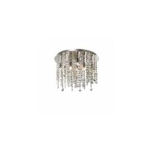 Plafonnier Royal 8 ampoules en métal et cristal