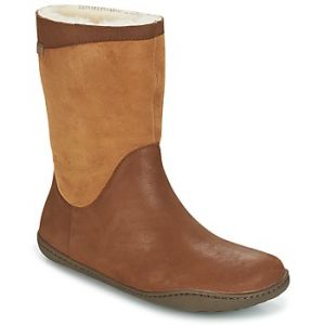 Image de Camper Peu - Bottines en cuir bi-mati&egrave;re - marron