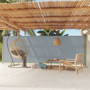 VidaXL Auvent latéral rétractable de patio 180x600 cm Gris