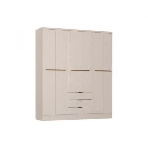 Armoire 6 portes et 3 tiroirs - L180 cm - Beige &ndash; PEROLI