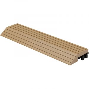ML-Design Bordure de Finition WPC Droite Teck pour Dalles de Sol Clipsable, 30x2x7,5 cm,