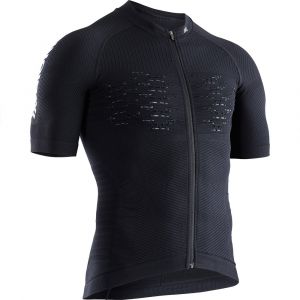 X-Bionic Effektor G2 Maillot de cyclisme Manches courtes Zip Homme, black melange L Maillots route