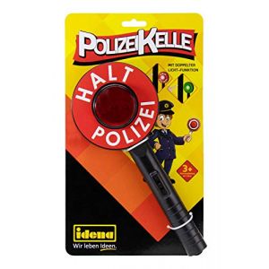 Idena 40159 Truelle de Police avec Fonction Lumineuse en Vert et Rouge, env. 24 cm, Convient aux Enfants à partir de 3 Ans