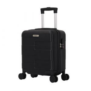 Valise cabine EasyJet 45x36x20 cm &ndash; ABS rigide l&eacute;ger &ndash; 4 roues doubles pivotantes &ndash; Noir -TROLLEY ADC &ndash; &Eacute;tiquette bagage offerte