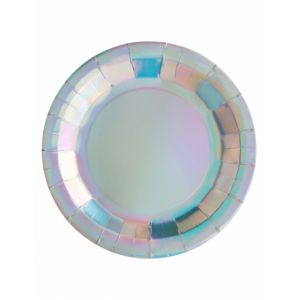 Santex 10 Assiettes en carton iridescentes 22,5 cm Taille Unique