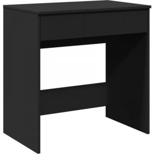 VidaXL Coiffeuse avec miroir noir 73x46,5x120 cm, table de maquillage, coiffeuse de chambre à coucher, coiffeuse avec miroir, bureau de maquillage