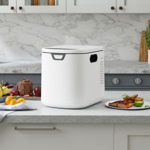 Puluomis Composteur Cuisine &Eacute;lectrique Intelligent 4.2L, Poubelle Compost Cuisine Automatique Rapide de Comptoir avec Affichage LED, Auto-Nettoyage,