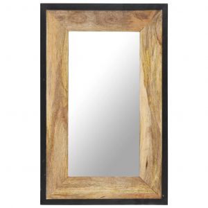 VidaXL Miroir 80x50 cm Bois de manguier massif