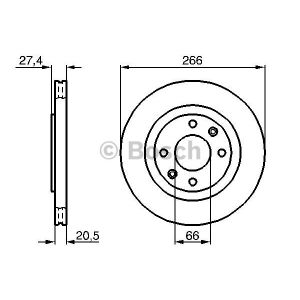 Image de Bosch 0986478268 - Jeu de 2 Disques de frein