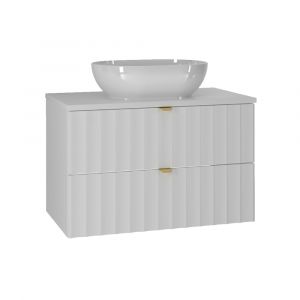 Meuble simple vasque 80cm Lexa Blanc