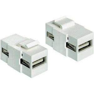 Image de Delock 86317 - Adaptateur USB 2.0 A femelles Blanc