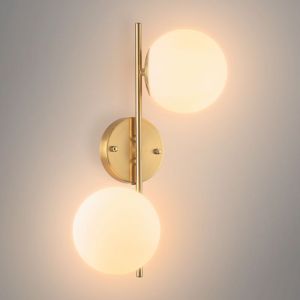 Barcelona led Applique murale 2 globes en verre 'Double'